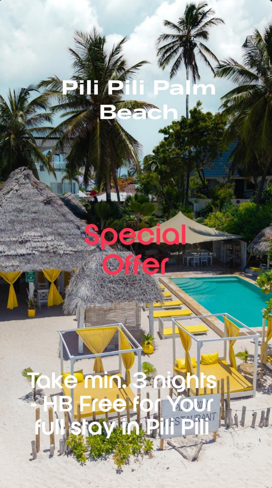 Pili Pili Palm Beach Jambiani  Kültér fotó